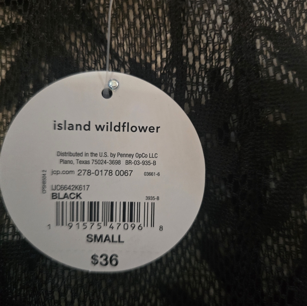 Black Sheer Palm Tree Shorts - Picture 3 of 4